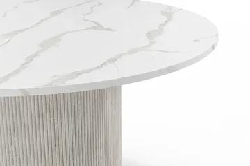 Uppveda Matbord 120 cm Rund Vitt med 4 Reciclar Matstolar - Vit/Greige - Products - Möbler - Bord & matgrupp - Matgrupp