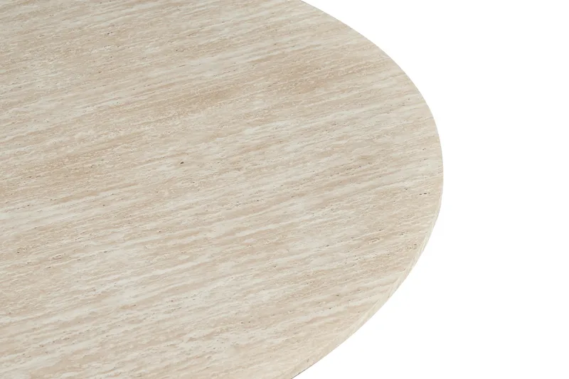 Uppveda Runt Matbord 120 cm med Travertinutseende - Beige - Products - Möbler - Bord & matgrupp - Matbord & köksbord