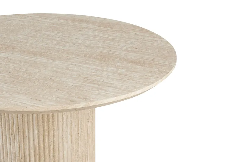Uppveda Runt Matbord 120 cm med Travertinutseende - Beige - Products - Möbler - Bord & matgrupp - Matbord & köksbord