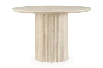 Uppveda Runt Matbord 120 cm med Travertinutseende - Beige - Products - Möbler - Bord & matgrupp - Matbord & köksbord