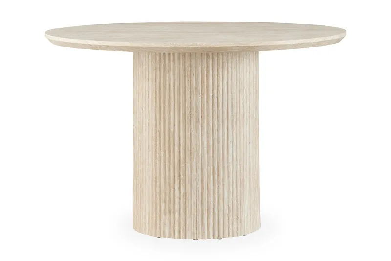 Uppveda Runt Matbord 120 cm med Travertinutseende - Beige - Products - Möbler - Bord & matgrupp - Matbord & köksbord