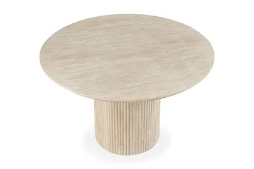 Uppveda Runt Matbord 120 cm med Travertinutseende - Beige - Products - Möbler - Bord & matgrupp - Matbord & köksbord