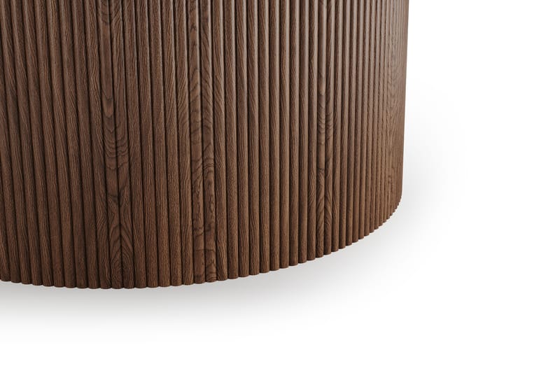 Uppveda Runt Matbord 120 cm med Valnöts- och Travertinutseende - Brun - Products - Möbler - Bord & matgrupp - Matbord & köksbord