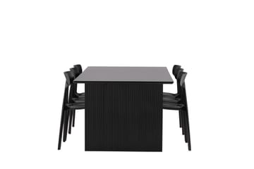 Vail Matgrupp 200 cm Rektangulär med 6 Ursholmen stolar - Svart - Products - Möbler - Bord & matgrupp - Matgrupp