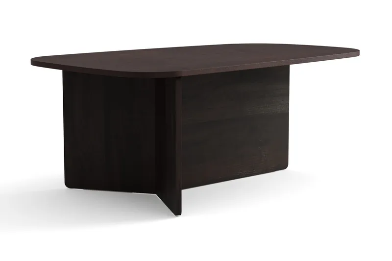Vento Ovalt Soffbord 120x70 cm med Trä- och Rökt Ek-utseende - Mörkbrun - Products - Möbler - Bord & matgrupp - Soffbord