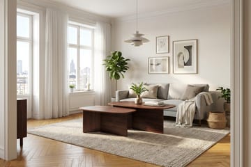 Vento Ovalt Soffbord 120x70 cm med Trä- och Valnötsutseende - Brun - Products - Möbler - Bord & matgrupp - Soffbord