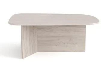 Vento Ovalt Soffbord 120x70 cm med Trä- och Vitlaserad Ek-utseende - Vit - Products - Möbler - Bord & matgrupp - Soffbord