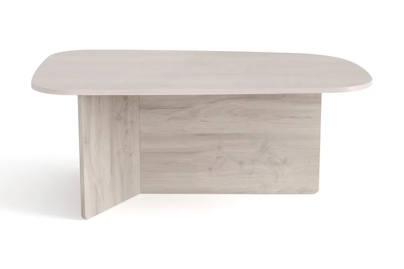 Vento Ovalt Soffbord 120x70 cm med Trä- och Vitlaserad Ek-utseende - Vit - Products - Möbler - Bord & matgrupp - Soffbord