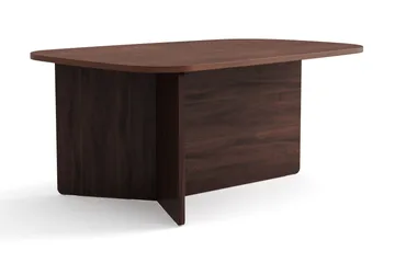 Vento Ovalt Soffbord 90x60 cm med Trä- och Valnötsutseende - Brun - Products - Möbler - Bord & matgrupp - Soffbord