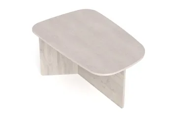 Vento Ovalt Soffbord 90x60 cm med Trä- och Vitlaserad Ek-utseende - Vit - Products - Möbler - Bord & matgrupp - Soffbord