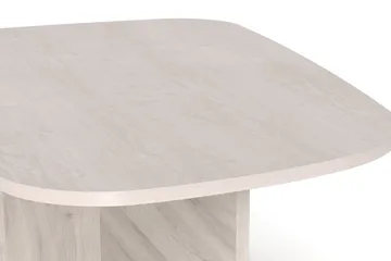 Vento Ovalt Soffbord 90x60 cm med Trä- och Vitlaserad Ek-utseende - Vit - Products - Möbler - Bord & matgrupp - Soffbord
