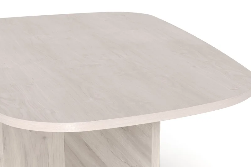 Vento Ovalt Soffbord 90x60 cm med Trä- och Vitlaserad Ek-utseende - Vit - Products - Möbler - Bord & matgrupp - Soffbord