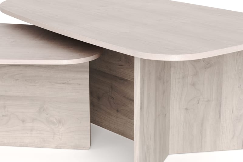 Vento Satsbord Soffbord 120x70 cm + 90x60 cm - Vitlaserad ek - Products - Möbler - Bord & matgrupp - Soffbord