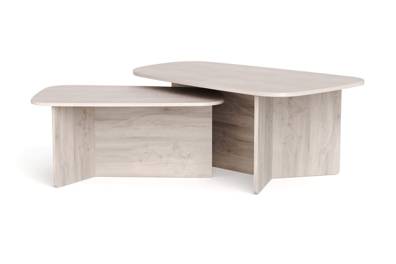 Vento Satsbord Soffbord 120x70 cm + 90x60 cm - Vitlaserad ek - Products - Möbler - Bord & matgrupp - Soffbord