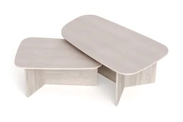 Vento Satsbord Soffbord 120x70 cm + 90x60 cm - Vitlaserad ek - Products - Möbler - Bord & matgrupp - Soffbord