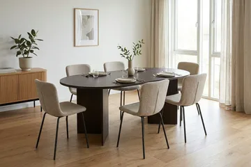 Vera Matbord Oval 180x100 cm Fanér - Rökt ek - Products - Möbler - Bord & matgrupp - Matbord & köksbord