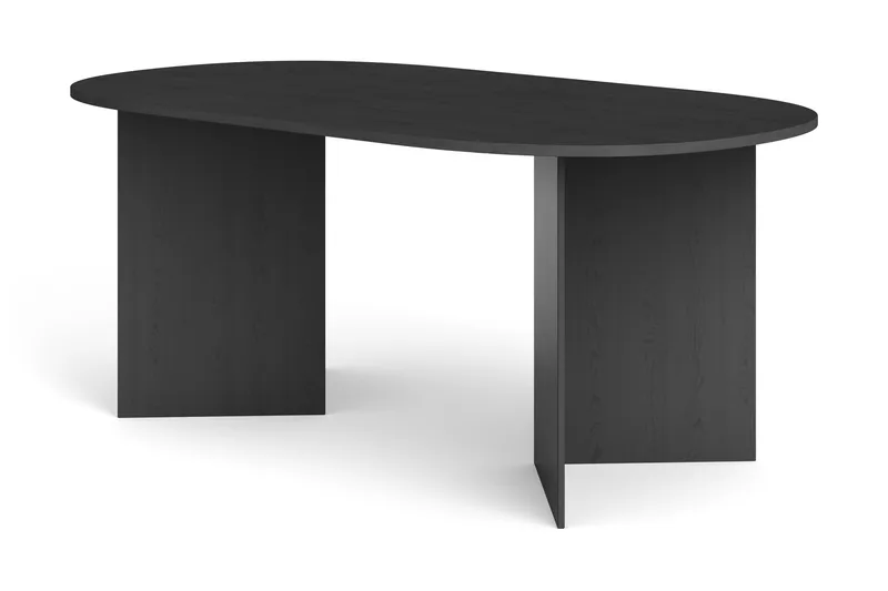Vera Matbord Oval 180x100 cm Fanér - Svartlaserad ek - Products - Möbler - Bord & matgrupp - Matbord & köksbord
