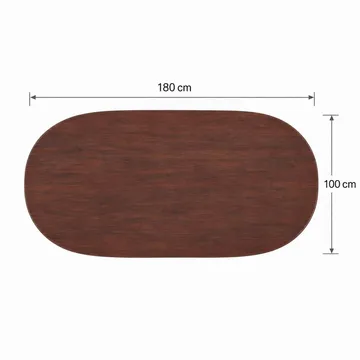 Vera Matbord Oval 180x100 cm Fanér - Valnöt - Products - Möbler - Bord & matgrupp - Matbord & köksbord