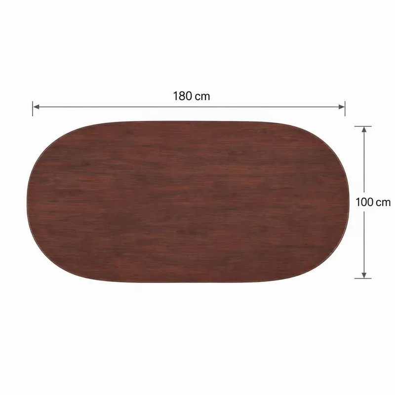 Vera Matbord Oval 180x100 cm Fanér - Valnöt - Products - Möbler - Bord & matgrupp - Matbord & köksbord