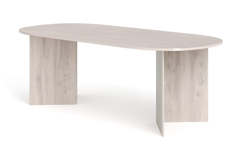 Vera Matbord Oval 220x100 cm Fanér - Vitlaserad - Products - Möbler - Bord & matgrupp - Matbord & köksbord