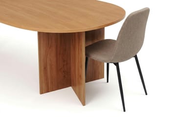 Vera Matgrupp oval 220 cm med 6 Nibe Matstolar - Ek - Products - Möbler - Bord & matgrupp - Matgrupp