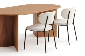 Vera Matgrupp rektangulärt 180 cm med 4 Gemmiano Matstolar - Ek - Products - Möbler - Bord & matgrupp - Matgrupp