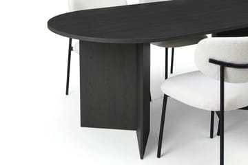 Vera Matgrupp rektangulärt 180 cm Svart med 6 Lucy Matstolar - Svart - Products - Möbler - Bord & matgrupp - Matgrupp