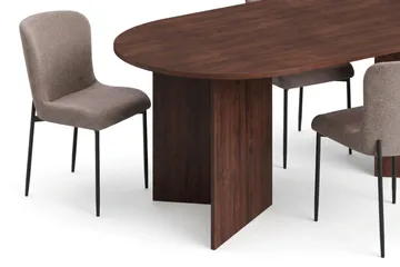 Vera Matgrupp rektangulärt 180 cm Valnöt med 6 Elsie Matstolar - Valnöt - Products - Möbler - Bord & matgrupp - Matgrupp