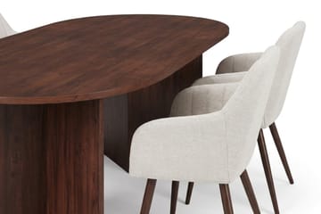 Vera Matgrupp rektangulärt 180 cm Valnöt med 6 Filippa Matstolar - Valnöt - Products - Möbler - Bord & matgrupp - Matgrupp