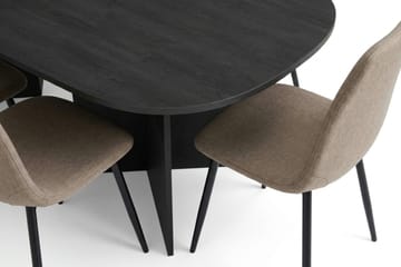 Vera Matgrupp rektangulärt 220 cm Svart med 6 Nibe Matstolar - Svart - Products - Möbler - Bord & matgrupp - Matgrupp