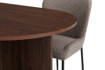 Vera Matgrupp rektangulärt 220 cm Valnöt med 6 Elsie Matstolar - Valnöt - Products - Möbler - Bord & matgrupp - Matgrupp