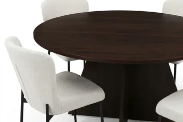 Vera Matgrupp runt 110 cm Rökt Ek med 4 Elsie Matstolar - Rökt ek - Products - Möbler - Bord & matgrupp - Matgrupp