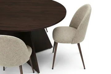 Vera Matgrupp runt 110 cm Rökt Ek med 4 Nibe Plus Matstolar - Rökt ek - Products - Möbler - Bord & matgrupp - Matgrupp