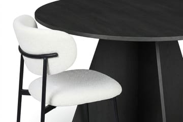 Vera Matgrupp runt 110 cm Svart med 4 Lucy Matstolar - Svart - Products - Möbler - Bord & matgrupp - Matgrupp