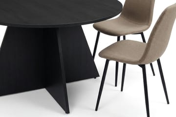 Vera Matgrupp runt 110 cm Svart med 4 Nibe Matstolar - Svart - Products - Möbler - Bord & matgrupp - Matgrupp