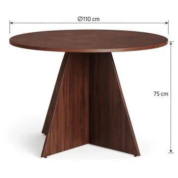 Vera Matgrupp runt 110 cm Valnöt med 4 Katy Matstolar - Valnöt - Products - Möbler - Bord & matgrupp - Matgrupp