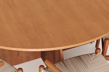 Vera Matgrupp runt 150 cm Ek med 6 Dastoori Matstolar - Ek - Products - Möbler - Bord & matgrupp - Matgrupp