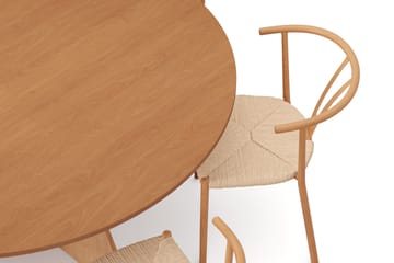 Vera Matgrupp runt 150 cm Ek med 6 Elysia Matstolar - Ek - Products - Möbler - Bord & matgrupp - Matgrupp