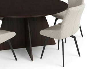 Vera Matgrupp runt 150 cm Rökt Ek med 6 Mora Matstolar - Rökt ek - Products - Möbler - Bord & matgrupp - Matgrupp