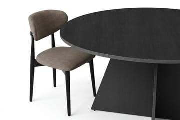 Vera Matgrupp runt 150 cm Svart med 6 Molly Matstolar - Svart - Products - Möbler - Bord & matgrupp - Matgrupp