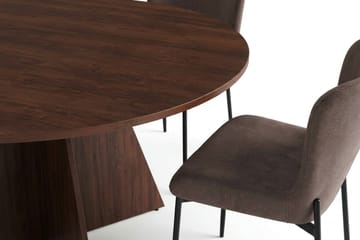 Vera Matgrupp runt 150 cm Valnöt med 6 Elsie Matstolar - Valnöt/Brun - Products - Möbler - Bord & matgrupp - Matgrupp