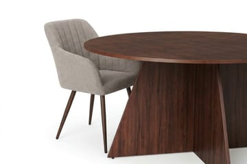 Vera Matgrupp runt 150 cm Valnöt med 6 Filippa Matstolar - Valnöt - Products - Möbler - Bord & matgrupp - Matgrupp