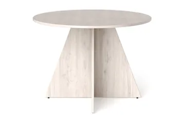 Vera Runt Matbord ø110 cm Fanér - Vitlaserad ek - Products - Möbler - Bord & matgrupp - Matbord & köksbord