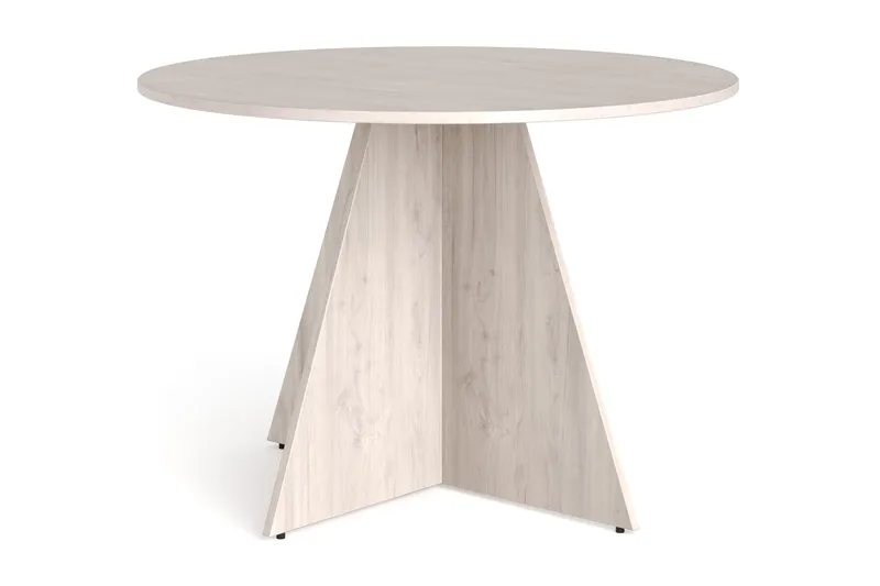 Vera Runt Matbord ø110 cm Fanér - Vitlaserad ek - Products - Möbler - Bord & matgrupp - Matbord & köksbord