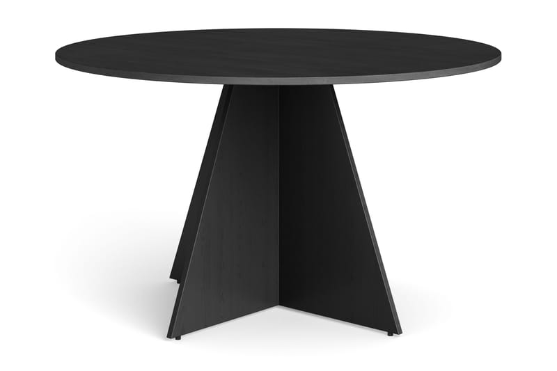 Vera Runt Matbord ø130 cm Fanér, Svartlaserad ek