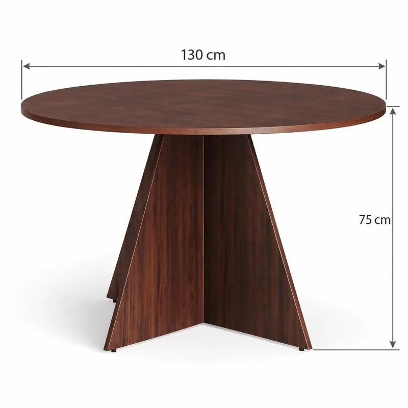 Vera Runt Matbord ø130 cm Fanér - Valnöt - Products - Möbler - Bord & matgrupp - Matbord & köksbord