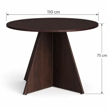 Vera Runt Matbord 110 cm med Trä- och Rökt Ek-utseende - Mörkbrun - Products - Möbler - Bord & matgrupp - Matbord & köksbord