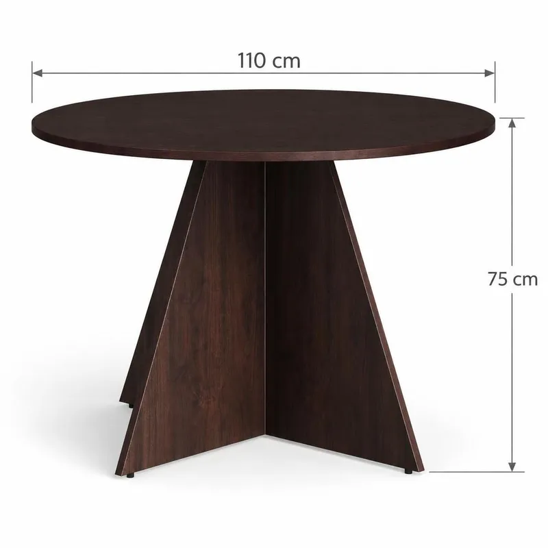 Vera Runt Matbord 110 cm med Trä- och Rökt Ek-utseende - Rökt ek - Products - Möbler - Bord & matgrupp - Matbord & köksbord