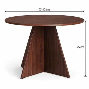 Vera Runt Matbord 110 cm med Trä- och Valnötsutseende - Valnöt - Products - Möbler - Bord & matgrupp - Matbord & köksbord