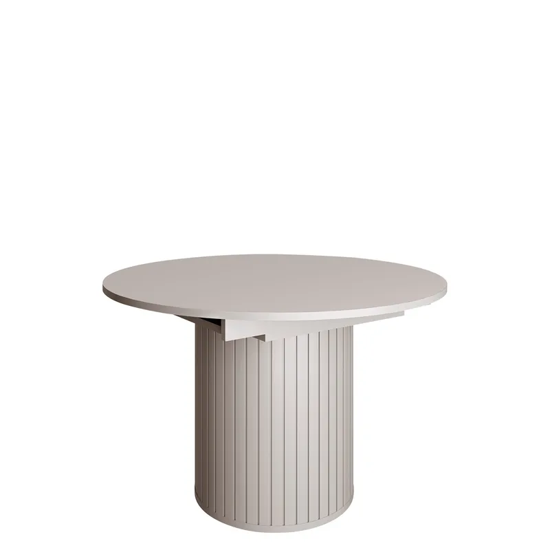 Veyricor Förlängningsbart Matbord 120-160 cm Rund - Beige - Products - Möbler - Bord & matgrupp - Matbord & köksbord